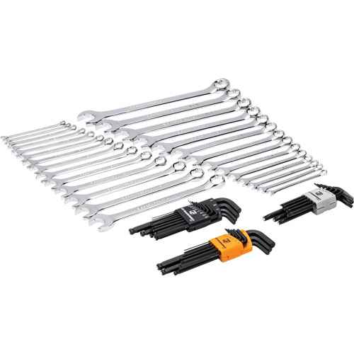 [UAY062] 6-Point Combination Wrench and Hex Key Set in Foam Storage Tray (UAY062)