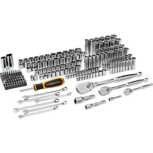 [UAY518] 1/4", 3/8”, & 1/2" Drive 90T SAE/MM Mechanics Hand Tool Set (UAY518)