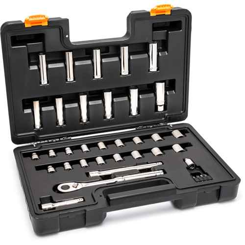 [UAY627] Jeu d'outils pour mécanicien à 72 dents, 12 pans et à prise de 3/8" (UAY627)