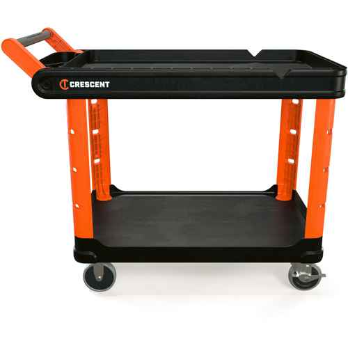 [UAY632] RAILWORKS 2-Shelf Industrial Utility Cart with 5" Hard Casters (UAY632)