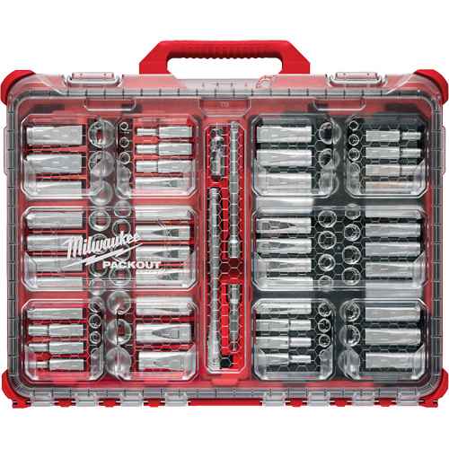 [UAY748] Metric/SAE Ratchet & Socket Set with PACKOUT™ Low-Profile Organizer (UAY748)