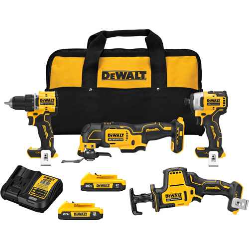 [UAY827] ATOMIC Cordless Brushless 4-Tool Combo Kit (UAY827)