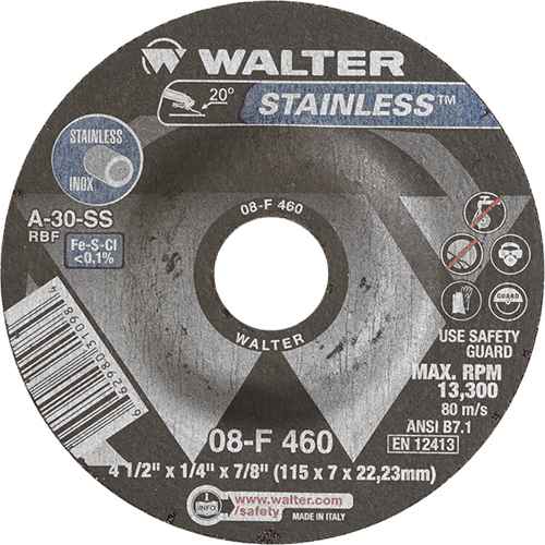 [VV109] Stainless Steel Depressed Centre Grinding Wheels (VV109)