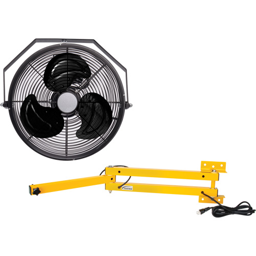 Trousse de ventilateur pour poste de travail industriel avec bras double verrouillable (EB587)