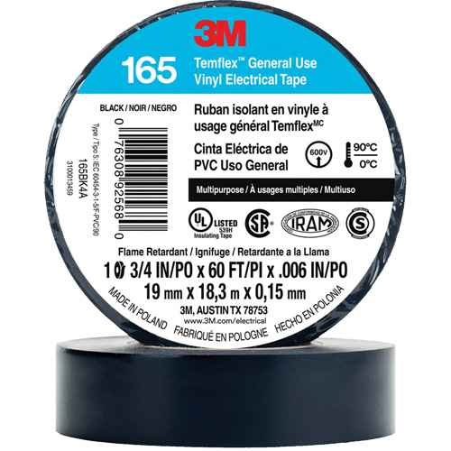 Ruban isolant en vinyle à usage général Temflex(MC) 165 (XI861)