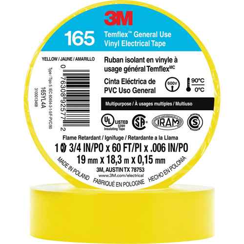 [XI869] Ruban isolant en vinyle à usage général Temflex(MC) 165 (XI869)