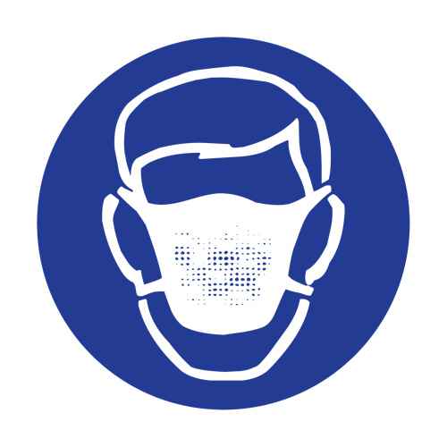[ZC003] Étiquettes Right to Know avec pictogramme - Masque contre la poussière (ZC003)