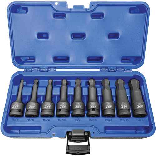 BNH-912 1/2" Drive SAE Ball Nose Hex Impact Socket Set (AUW037)